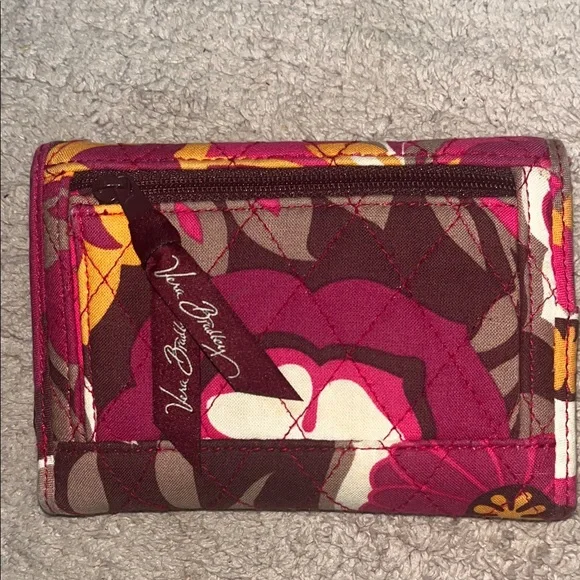 Vera Bradley Pink and Brown Tri-Fold Wallet - Picture 2 of 6